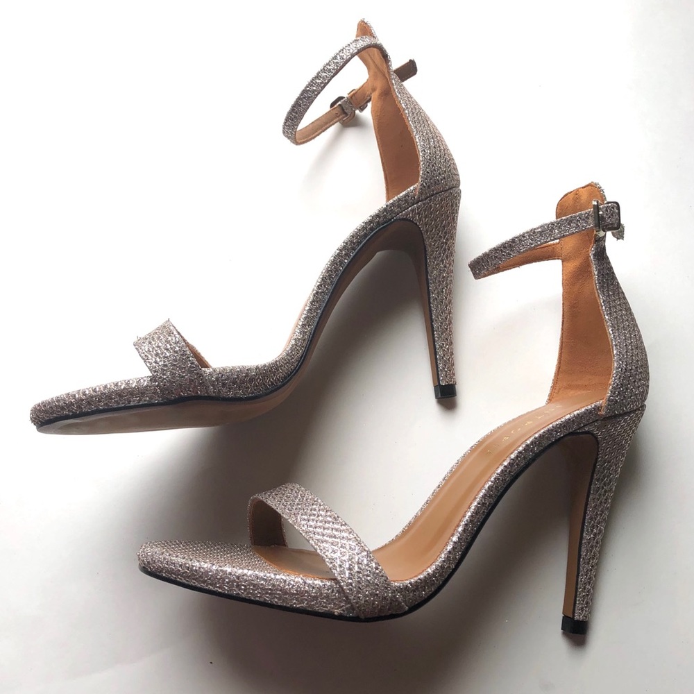 Intropia summer sparkle strappy high heels NIB